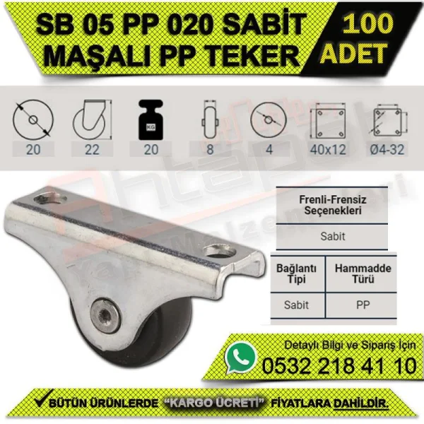 SB 05 PP 020 FIXED SPACE WHEEL (100 PCS) - Wheels SB 05 PP 020 FIXED SPACE WHEEL (100 PCS) | Wheels