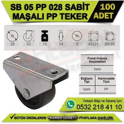 SB 05 PP 028 SABİT MAŞALI TEKER (100 ADET)