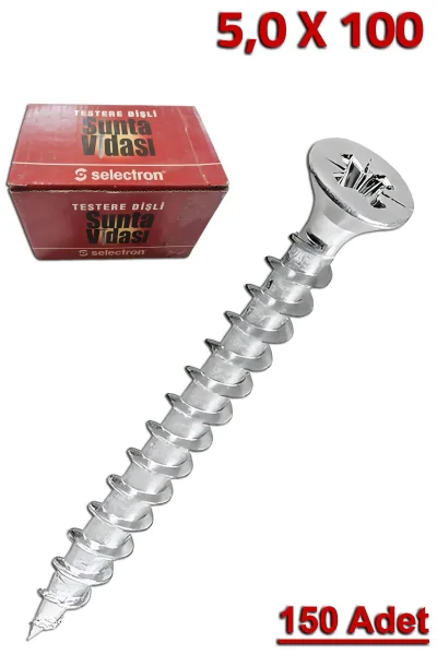 Selectron 5.0x100 Chipboard Screw (150 Pieces)