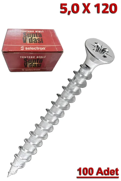 Selectron 5.0x120 Chipboard Screw (100 Pieces)