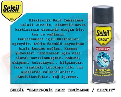 Selsil Elektronik Kart Temizleme Spreyi 200 ML (36 Adet)