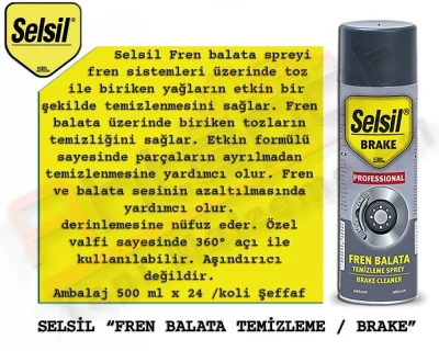 Selsil Fren Balata Temizleme Spreyi 500 ML (24 Adet)