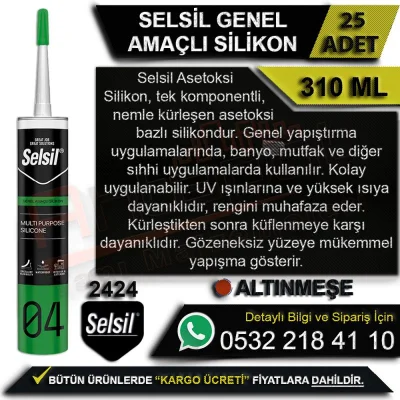 Selsil Genel Amaçlı Silikon 310 ML Altınmeşe (25 Adet)