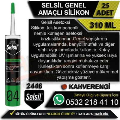 Selsil Genel Amaçlı Silikon 310 ML Kahverengi (25 Adet)