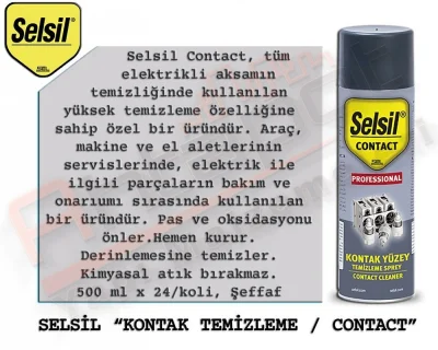 Selsil Kontak Yüzey Temizleme Spreyi 500 ML (24 Adet)
