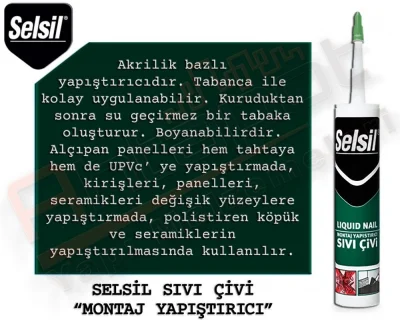 Selsil Mounting Adhesive Liquid Nails 300 ML (25 Pieces)