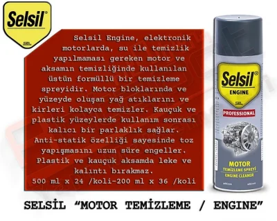 Selsil Motor Temizleme Spreyi 500 ML (24 Adet)
