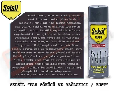 Selsil Pas Sökücü Ve Yağlayıcı Sprey 400 ML (24 Adet)