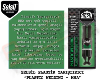 Selsil Plastic Adhesive 28 Gr (12 Pieces)
