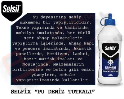 Selsil Pu Marine Glue Selfix 500 Gr (12 Pieces)