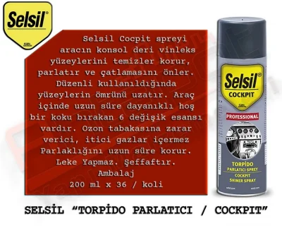 Selsil Torpido Parlatıcı Sprey 200 ML (36 Adet)