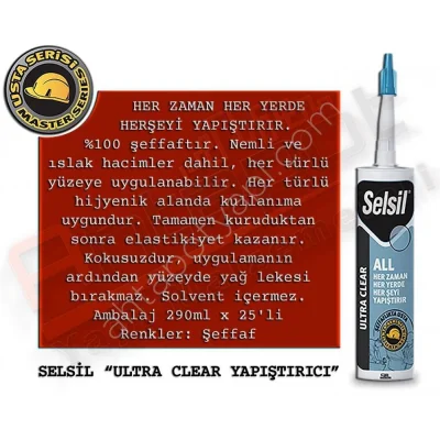 Selsil Ultra Clear Adhesive 290 ML (25 Pieces)