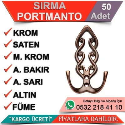 Sırma Portmanto Krom (50 Adet)