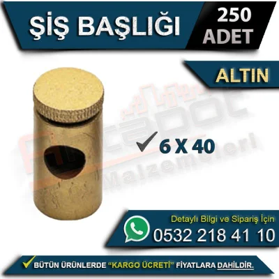 Şiş Bağlığı 6x40 Altın (250 Adet)