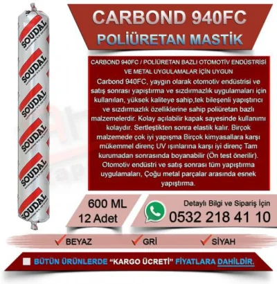 Soudal Carbond 940 Fc Sealant Black 600 ML (12 Pcs)