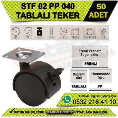 STF 02 PP 040 TABLALI FRENLİ TEKER (50 ADET)