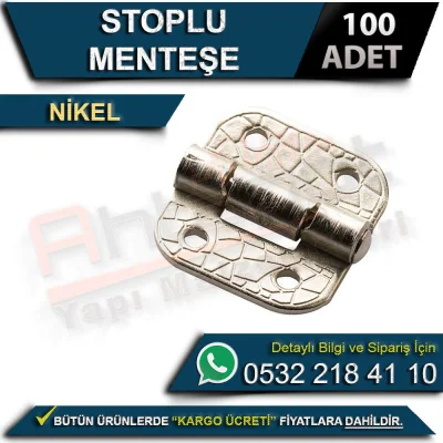 Stoplu Menteşe Nikel (100 Adet)
