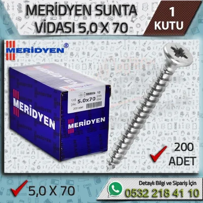 Sunta Ve Ağaç Vidası 5x70 200 Adet