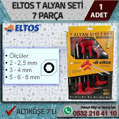 T Alyan Seti 7 Parça ( 2-2,5-3-4-5-6-8 )
