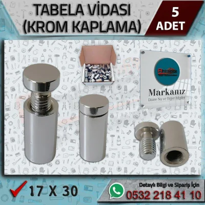 Pleksi Tutucu Tabela Vidası 17x30 (5 Adet)
