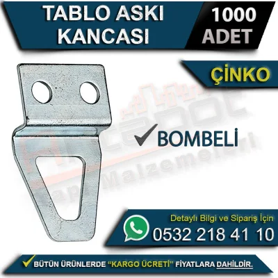 Tablo Askı Kancası Bombeli Çinko (1000 Adet)