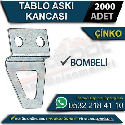 Tablo Askı Kancası Bombeli Çinko (2000 Adet)