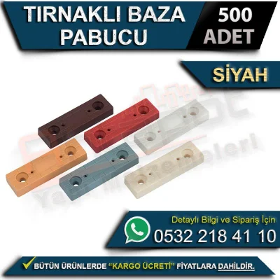 Tırnaklı Baza Papucu Siyah (500 Adet)