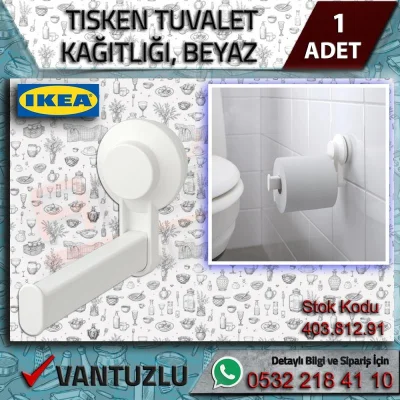 TISKEN Beyaz Tuvalet Kağıtlığı 40381291 | IKEA Banyo Aksesuarı & Tuvalet Kağıtlığı