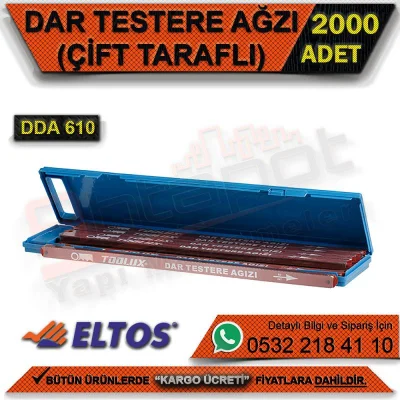 شفرة منشار ضيقة من تولكس Dda610 مزدوجة الجوانب (1000 قطعة)