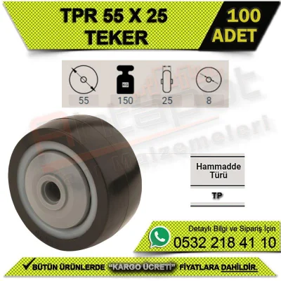 TPR 55x25 TEKER (100 ADET)