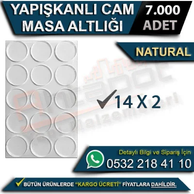 Adhesive Glass Table Mat 14x2 (7000 Pieces)