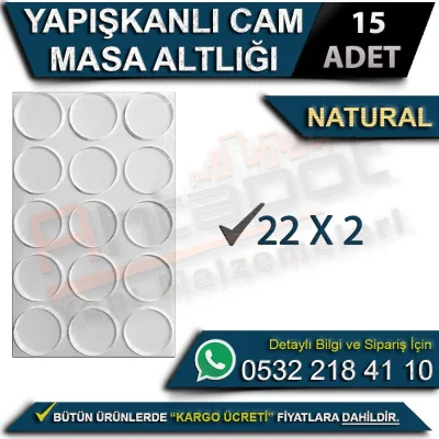 Adhesive Glass Table Mat 22x2 (15 Pieces)