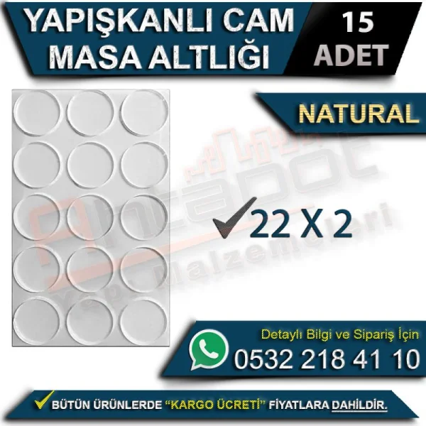 Adhesive Glass Table Mat 22x2 (15 Pieces) - Hardware Varieties Adhesive Glass Table Mat 22x2 (15 Pieces) | Hardware Varieties