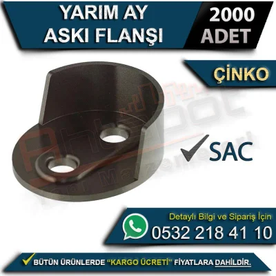 Yarım Ay Askı Flanşı (Sac) Çinko (2000 Adet)