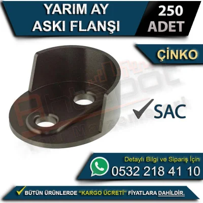 Yarım Ay Askı Flanşı (Sac) Çinko (250 Adet)