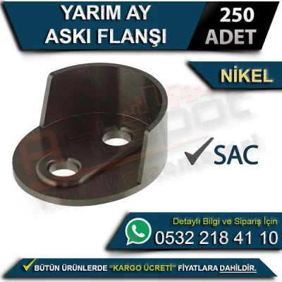 Yarım Ay Askı Flanşı (Sac) Nikel (250 Adet)