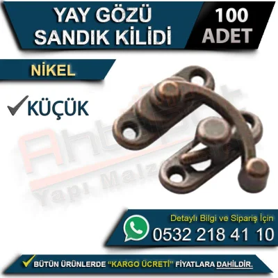 Spring Eye Chest Lock Small Nickel (100 Pieces)