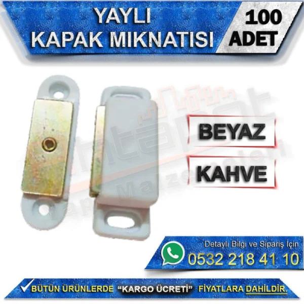 Spring Lid Magnet White (100 Pieces) - Hardware Varieties Spring Lid Magnet White (100 Pieces) | Hardware Varieties